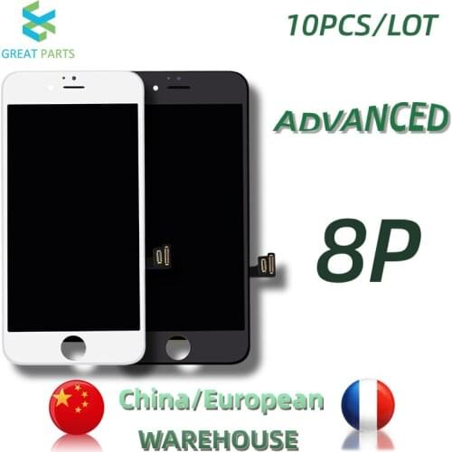GREAT PARTS 10PCS Ship From China/Europe Advance Premium For iPhone 8 Plus LCD Display 3DTouch Screen Digitizer Assembly Replace