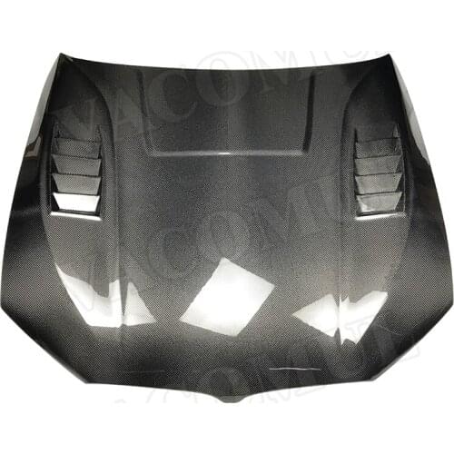 Dry Carbon Fiber Front Engine Hood Vent Cover for BMW 5 Series G30 F90 M5 Sedan 4-Door 2017 -2020 Car FRP Bonnet Cap Car Styling