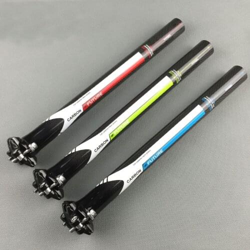 FUTURE full carbon fiber road mtb bicycle seat post bike seatpost bicycle parts 350/400mm x 31.6/30.8/27.2mm
