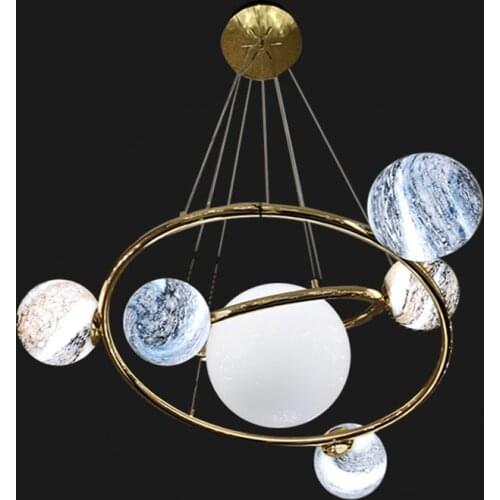 Wandering Earth Design Pendant Lights LED indoor fixtures Nordic hanging lamps Postmodern living room suspended luminaires