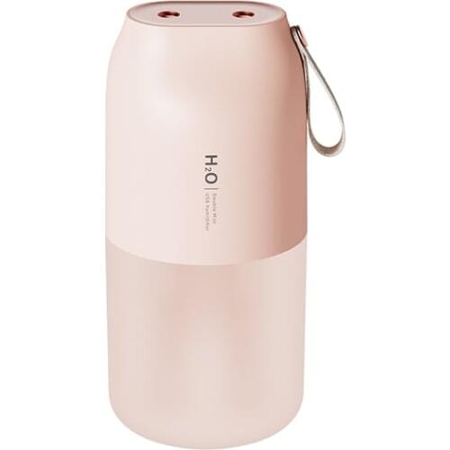 Portable Air Humidifier 300ml Double Spray Car Night Light Ultrasonic Aromatherapy Essential Oil Diffuser Cooling Mist Purifier