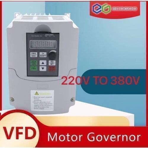 Boost Frequency inverter 15HP 11kw single phase 220V converter to three phase 380v AC power transformer for motor VFD