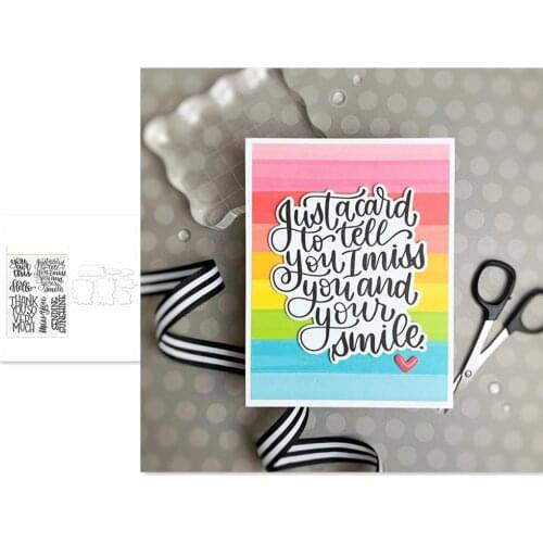 THANK YOU WORD Dies Metal Cutting Dies and Stamps For DIY Scrapbooking Embossing Paper Die Cuts Photo Album Making Craft Dies