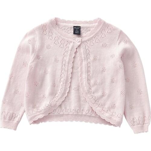 Strawberry Design Girl Cardigan Little White Daisy Newborn Coat Cotton Baby Outfits Cute Baby Clothes Lovely Girls Outfits