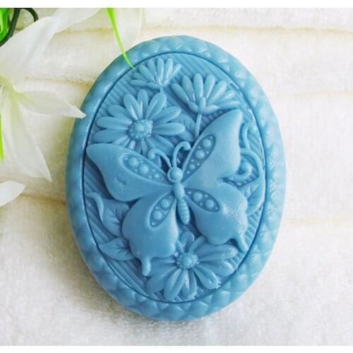 Butterfly Flowers Mould S439 Craft Art Silicone 3D Soap Mold Craft Molds DIY Handmade Candle Molds
