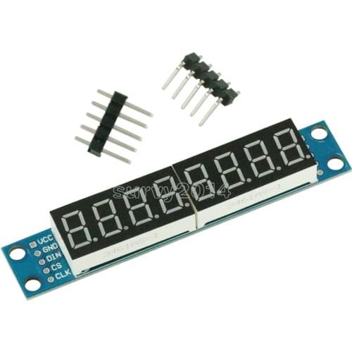 MAX7219 LED Dot Matrix 8 Digit Digital Tube Display Control Module For Arduino 3.3V 5V Microcontroller Serial Driver 7-segment