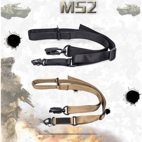 Tactical Adjustable Quick Release 2 Point Sling Straps Wear-resistant Swivels Airsoft Hunting Rifle Sling Bungee Shoulder Strap