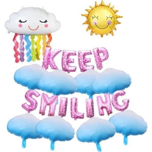 Keep Smiling Birthday Party Decorations for Kids Baby Shower Party Supplies with Smiley