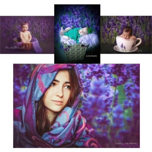 VinylBDS Digital Printing Purple Newborn Backdrop Photography Wedding Lavender Background For Children Photographic Background
