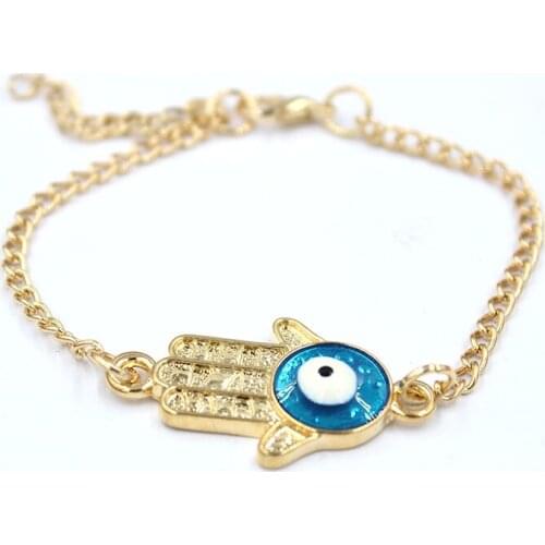 Blue Eye Bracelet Hamsa Hand Bracelets Lucky Evil Eye Bracelet For Women