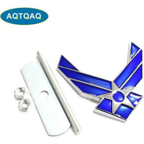 1Pcs America Air Force Car Front Grille Badge Metal Emblem fit for Universal Auto Head Decoration Accessories