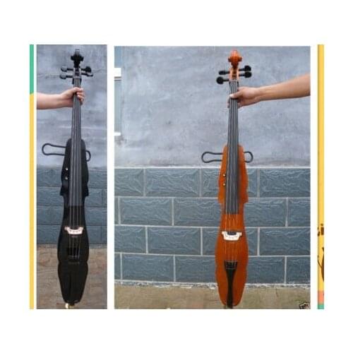 1x Cello New bla ck 4/4 New Electric Cello silent Powerful Sound Convenient