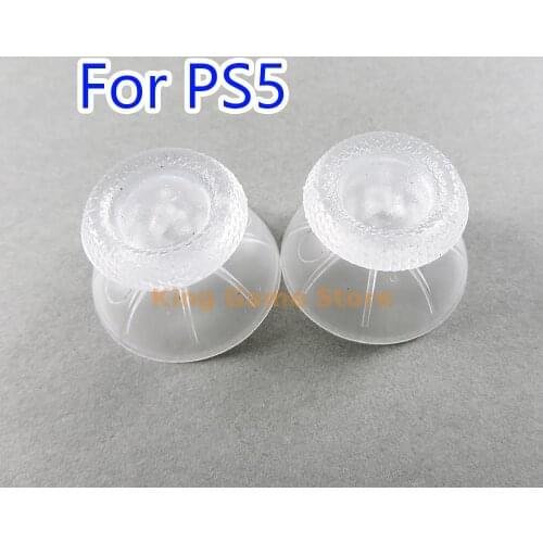 2pcs/lot Transparent color 3D Analog Joystick Stick Module Clear Mushroom Cap For Sony PS5 Playstation 5 Thumbstick Cover