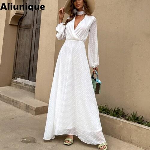Aliunique White Summer Dresses