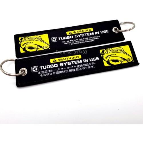 10pcs JDM Illest Turbo JS Racing Fabric Keychain Keyring Travel Luggage Jet Tag Label