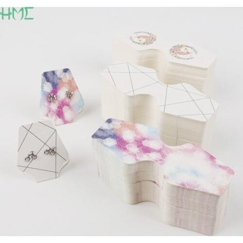 4.5x10.8cm Colorful Paper Cards Printing Necklace Bracelet Earring Hang Tag Jewelry Display Cards Garment Prices Label Tag