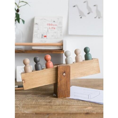 Wooden Simple Figurines Art Kids Toys Girl Desk Bedroom Ornaments Figurine Funny Gift Decoracao Decoration Crafts DI50BJ