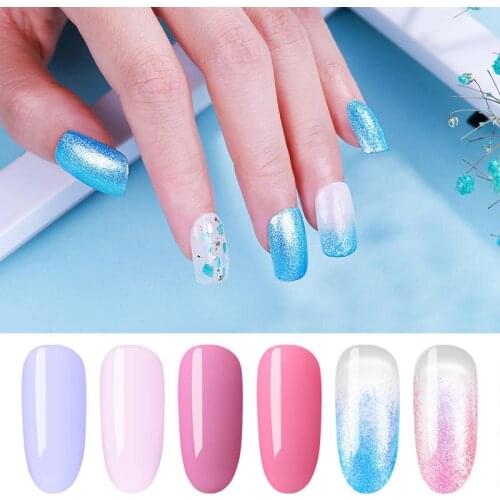Elite99 6 pieces/lot Shimmer Glitter Gel Polish Set Nail Art UV LED Nail Gel Set For Manicure Long Lasting Soak Off Varnishes