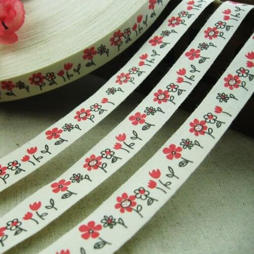 Booksew Custom Clothing Labels Garment Shoes Labels Cotton Ribbon Little Flower Label 1.5 CM Width Accessory Etiquetas Para Ropa