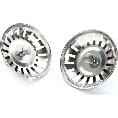 Stainless Steel New Premium Kitchen Sink Strainer Replacement Waste Plug Basin Drain Filter Steel
