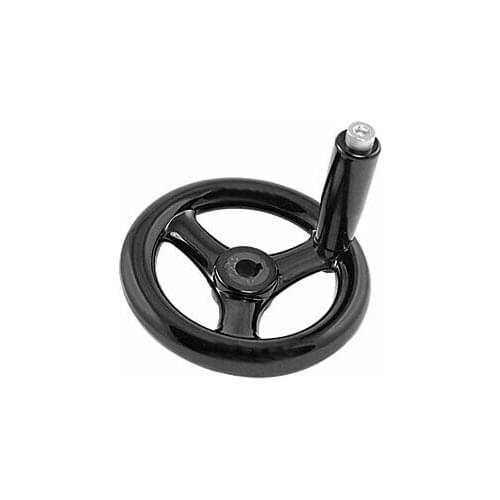 Milling Machines 12 x 125mm Spoked Hand Wheel Black
