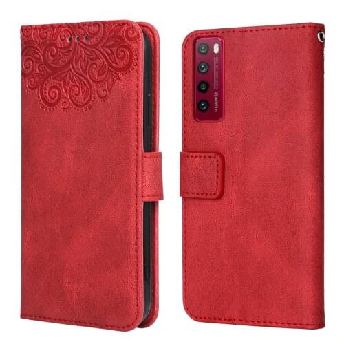 For Huawei Nova 7 Pro 5G Flower Embossing Case JER-AN10 6.57'' Wallet Flip Leather Case for Huawei 7 Pro 5G Cover