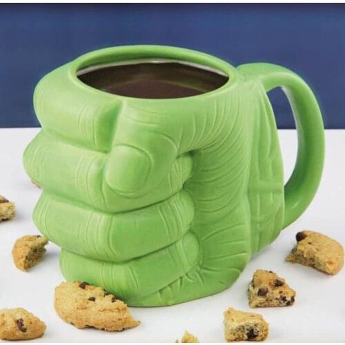 Creative Anime Cartoon Hulk Fist Ceramic Cup Office Personality Coffee Mug Mug Cockle Cup Milk Cup Boyfriend Gift