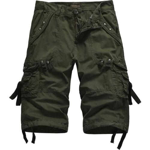 Summer new sports shorts cotton washed cropped pants mens work clothes shorts