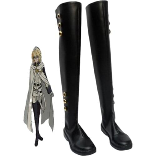 Seraph Of The End Cosplay Shoes Mikaela Hyakuya Boots Military Uniform Cosplay Costume Ferid Bathory Boots