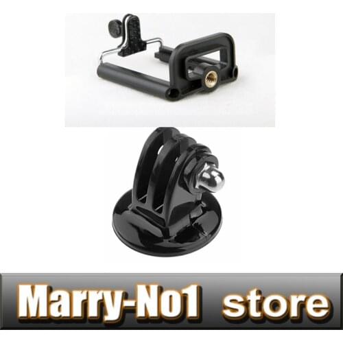 Cell Phone Stand Clip Bracket Holder Tripod + Tripod mount adapter For Samsung Galaxy S5 S4 Note3 III GoPro HD Hero1 2 3 3+ 4