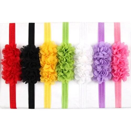 Yundfly 10pcs New Chiffon Flower Baby Headband Kids Girls Hair Bands Accessories Headwear