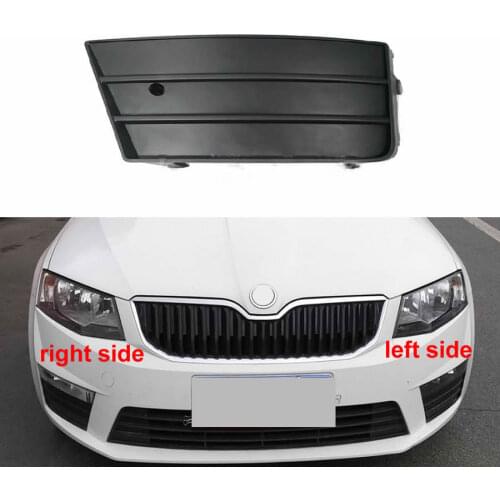 For Skoda Octavia 2017 Fog Light Cover Trims Front Bumper Lower Grille Fog Lamp Frame No Bright Bar