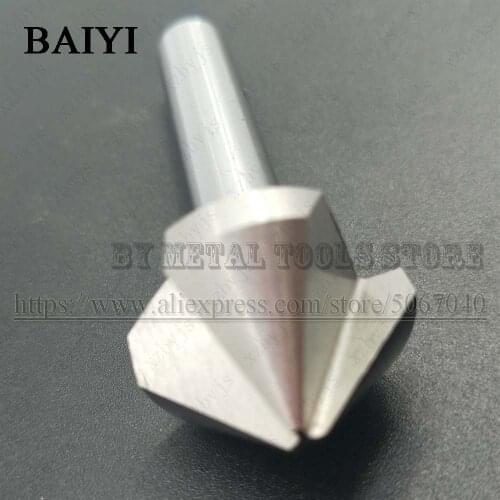 Straight shank three-blade chamfering knife 25*90 degrees Chamfering tool holder 90 degrees 3 flut 25 chamfering drill