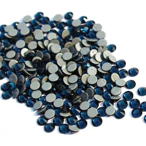 Bright Rhinestone Strass Montana Flatback Iron on Crystal Stones SS6 to SS30 Hotfix Rhinestones For Wedding Dress Design