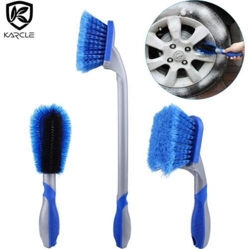 Car Vehicle Motorcycle Wheel&Tire Brush Kit Rim Detailing Brush Cleaner Cleaning Tool Vehicle Body Surface Wheel Scrub Cleaner