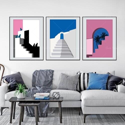 Contemporary Abstract Minimalist Art, Scandinavian Print Wall Decor Set of 3, Mid Century Geometric Print, Boho Art Print, Abst