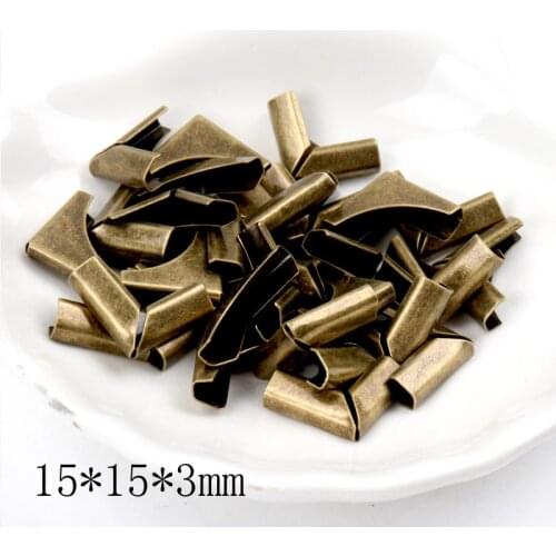 Metal Corners For Books Scrapbooking Photo Albums Menus Corner Protectors Metal Crafts DIY Ornament 15x15x3mm 40pcs