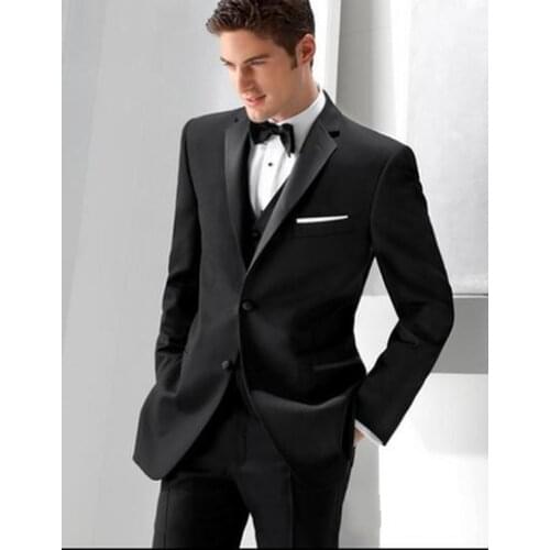 High Quality Mens Suits Groom Tuxedos Groomsmen Wedding Party Dinner Best Man Suits Blazer (Jacket+Pants+Vest+Tie) NO:1090