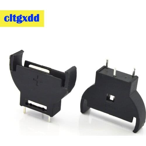 10pcs 3Pin CR2032 Half-Round lithium Button Cell Coin Battery box Holder Case CR 2032 Batteries Storage Box Holder Socket