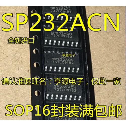 10PCS SP232ACN SP232ECN SOP16 RS232 IC