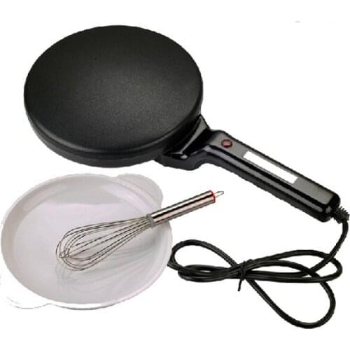 220V Non-stick Electric Crepe Pizza Maker Pancake Machine Non-stick Griddle Baking Pan Cake Machine Kitchen Cooking Tools Crepe