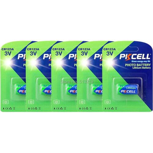 5pcs /card CR123A (CR17345) 3V lithium battery 1500mah primary battery Non-rechargeable batteries KL23a VL123A DL123A 5018LC EL1