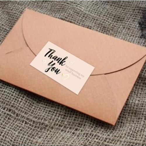 50pcs Thank You for supporting My Small Business Card Thanks Greeting Card Gift
