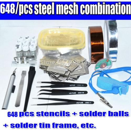 648/model BGA Stencil Bga Reballing Stencil Kit with direct heating Reballing station Combination for Directly Heating Stencils