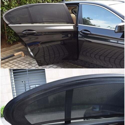 SMILING WAY# Car Window Sunshade Net Fabric Mesh SunShield Cover Dush Protector Sun Shield Shade Curtain Front & Rear