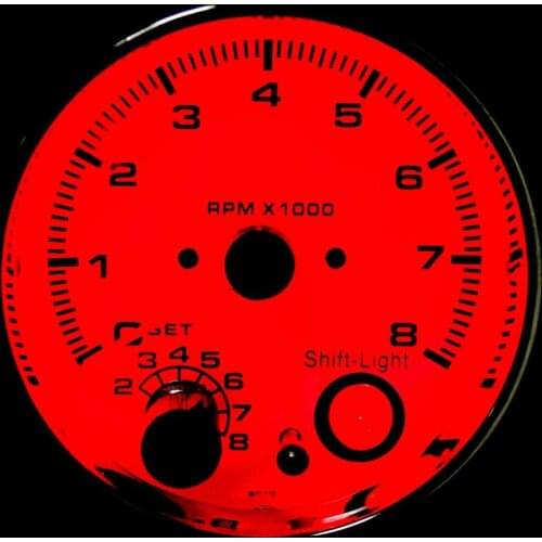 3.75" 95mm Car Tachometer Gauge Range 0-8000RPM Shift Light 7 Colors