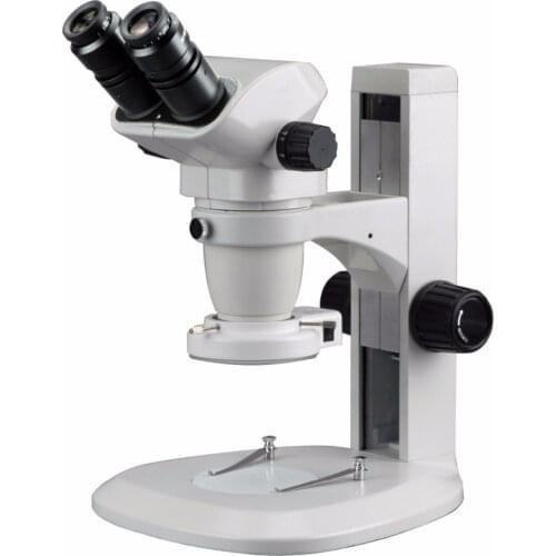 Saudi Arabia--AmScope Ultimate 6.7x-45x Binocular Parfocal Stereo Zoom Microscope on Track Stand & 64 LED Ring Light