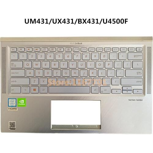 Laptop/noebook US w/o Backlight Keyboard upper Shell Cover case for Asus ZenBook 14 UX431 UX431U F FN FA BX431 UM431D DA U4500F
