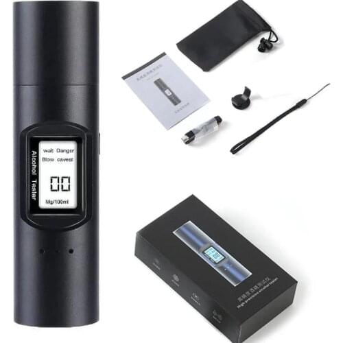 Digital Breath Alcohol Tester LCD Breathalyzer Parking Detector car Gadget with Backlight Driving Essentials USB charging