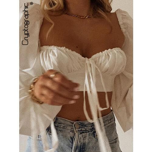 Женские белые рубашки Cryptographic China At AliExpress